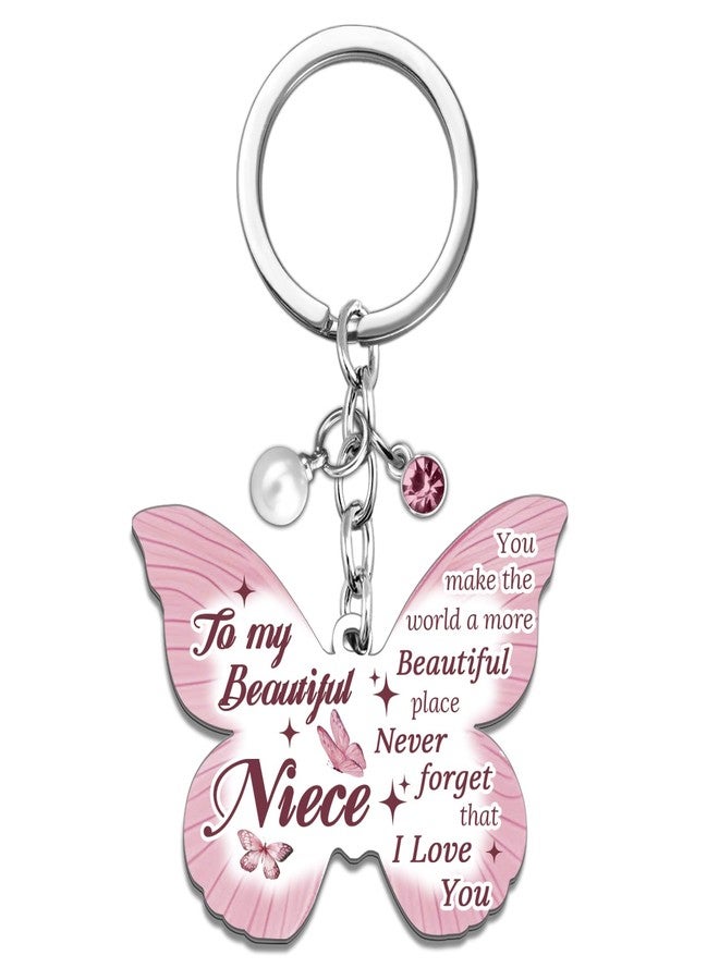 MOEXUKO Niece Gifts from Auntie Christmas Stocking Stuffers for Teen Girls Niece Keychain Birthday Gifts for Nieces from Auntie Uncle To My Nieces Gift Halloween Thanksgiving Mothers Day Graduation Gift - Image 1